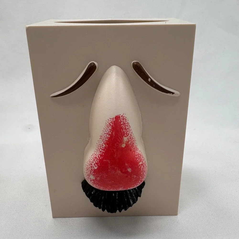 Kitschy Tissue Box Holders Funny Pharmaceutical Advertising Face Entex Plastic